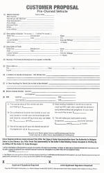 Used Car Customer Proposal
